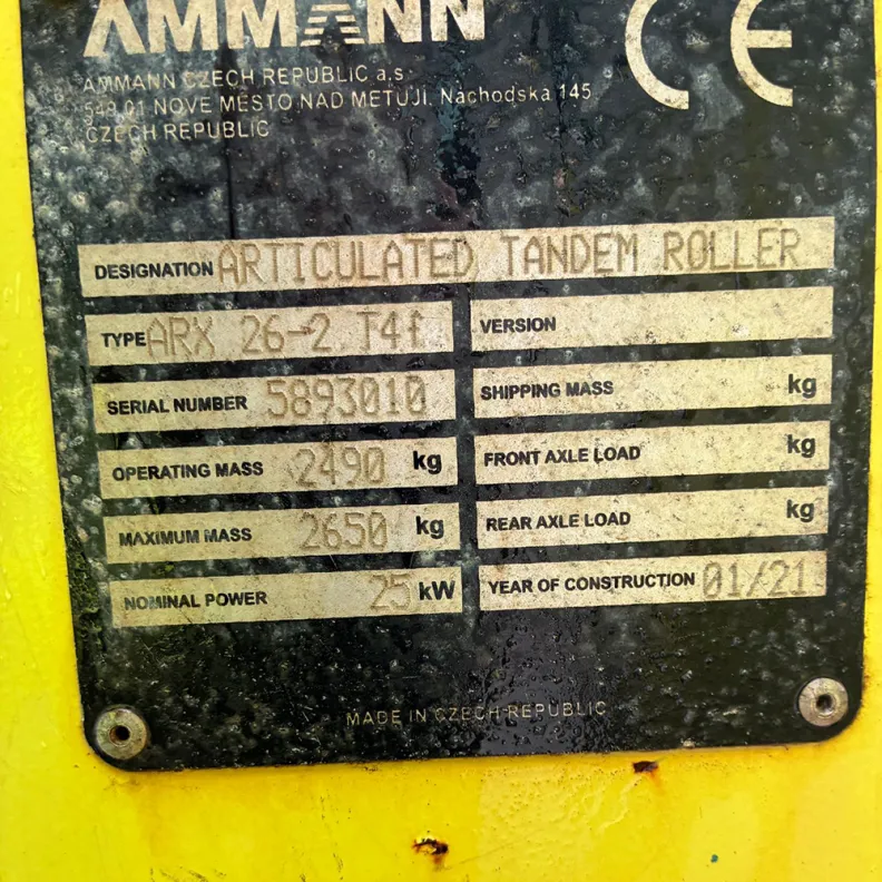 1200mm Roller Ammann ARX26-2 2021